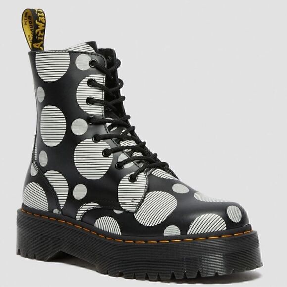 DR. MARTENS doc martens Platform polka dotted JADON moto boots! LIMITED EDITION! - Picture 6 of 7